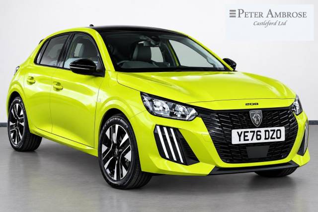 Peugeot 208 1.2 Hybrid 110 Allure 5dr e-DSC6 Hatchback Petrol Yellow